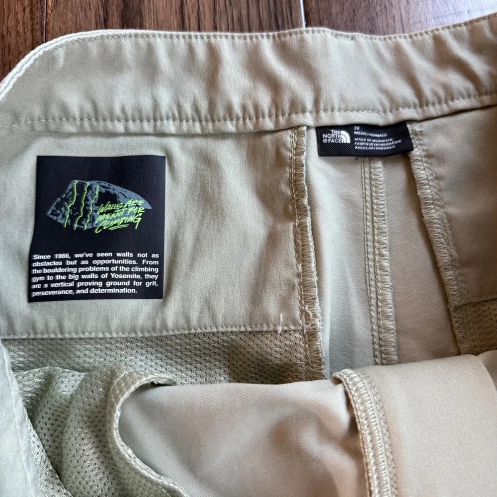 The North Face‎ Mens 36 Khaki Tan Climbing Hiking Shorts 7 in Inseam Regular Fit